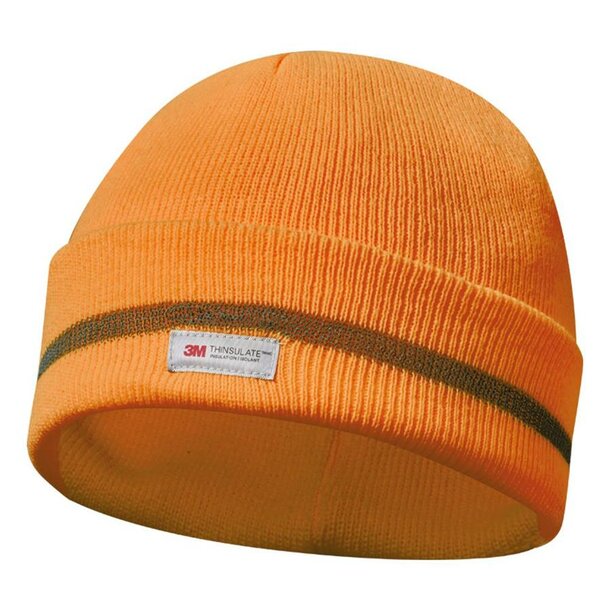 Haube Kinder mit Reflektionsstreifen orange