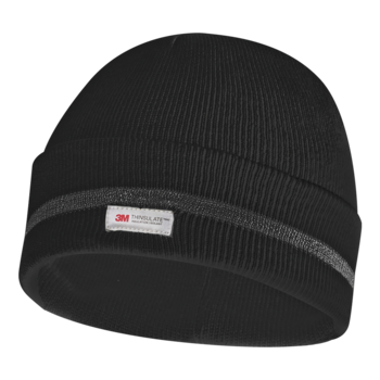 Haube mit Reflektionsstreifen schwarz